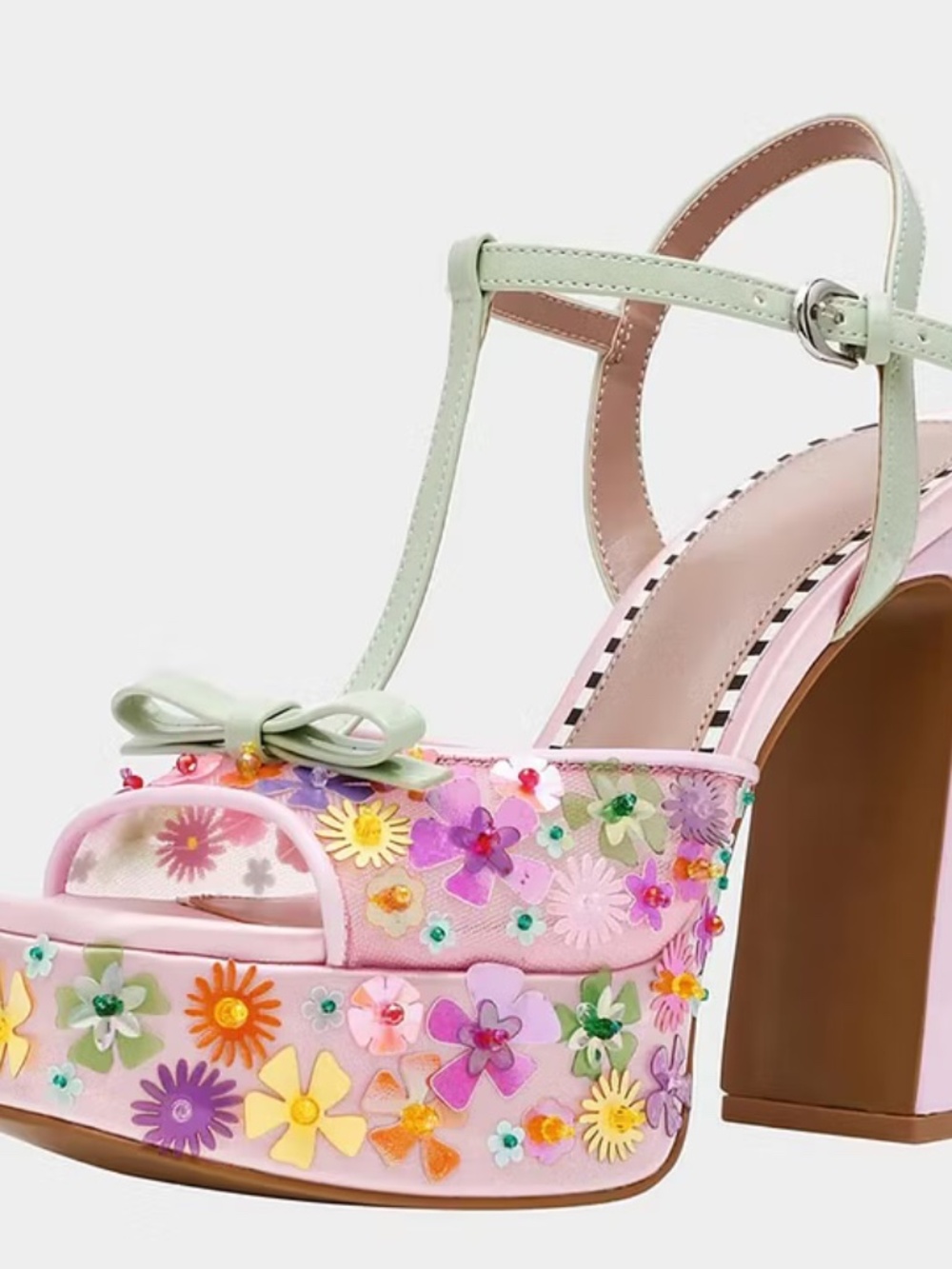 Melodie Floral Platform Heel Size 7 - Picture 4 of 4